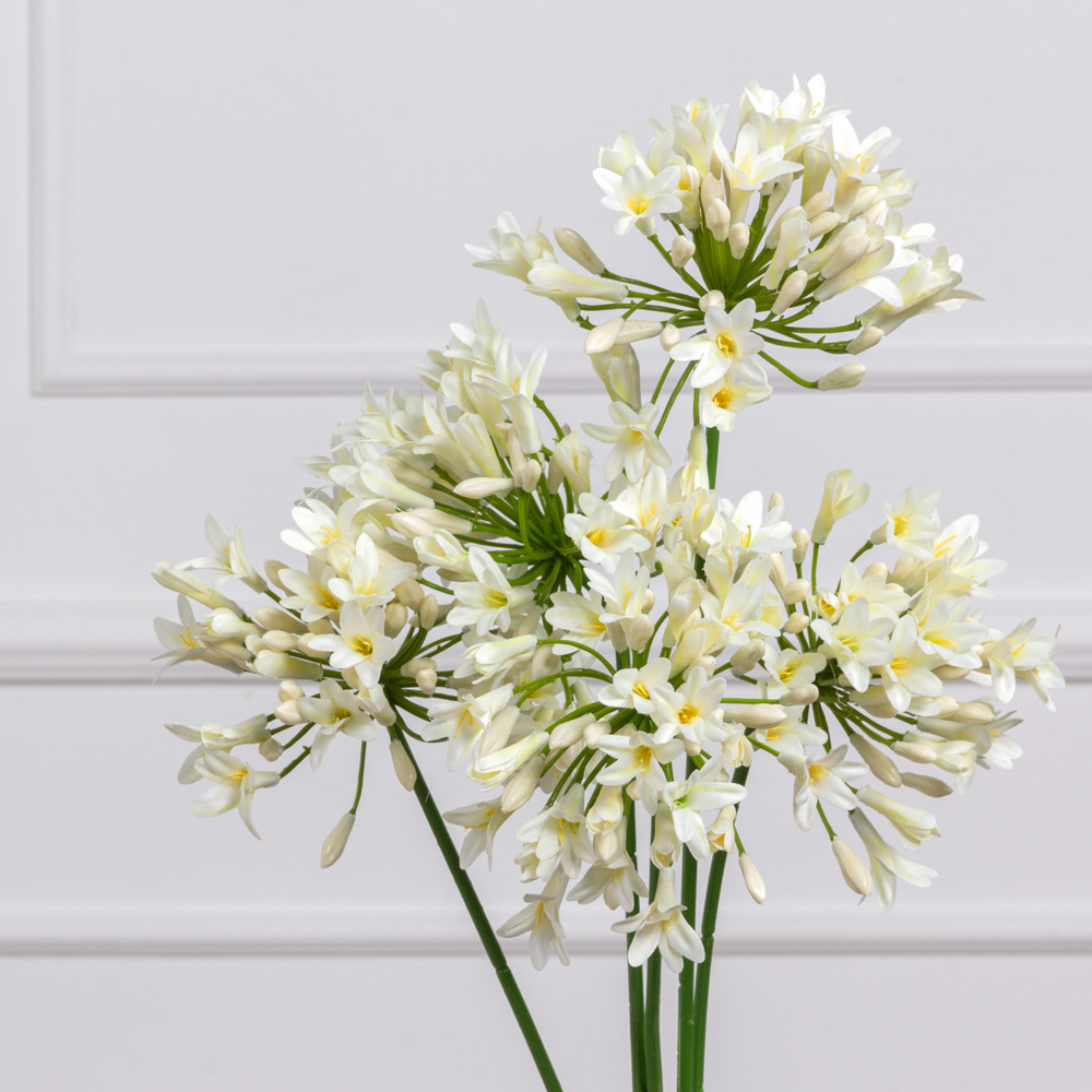 7141А/0443-11/23Р Агапантус искусственный зонтичный h75см, белый_1