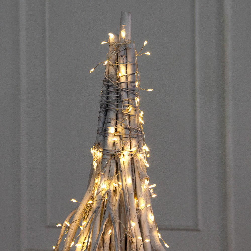 170/РН/СВ03т(Пр)(F) Ель в скандиновском стиле с гирляндой Роса h170см, белая_4