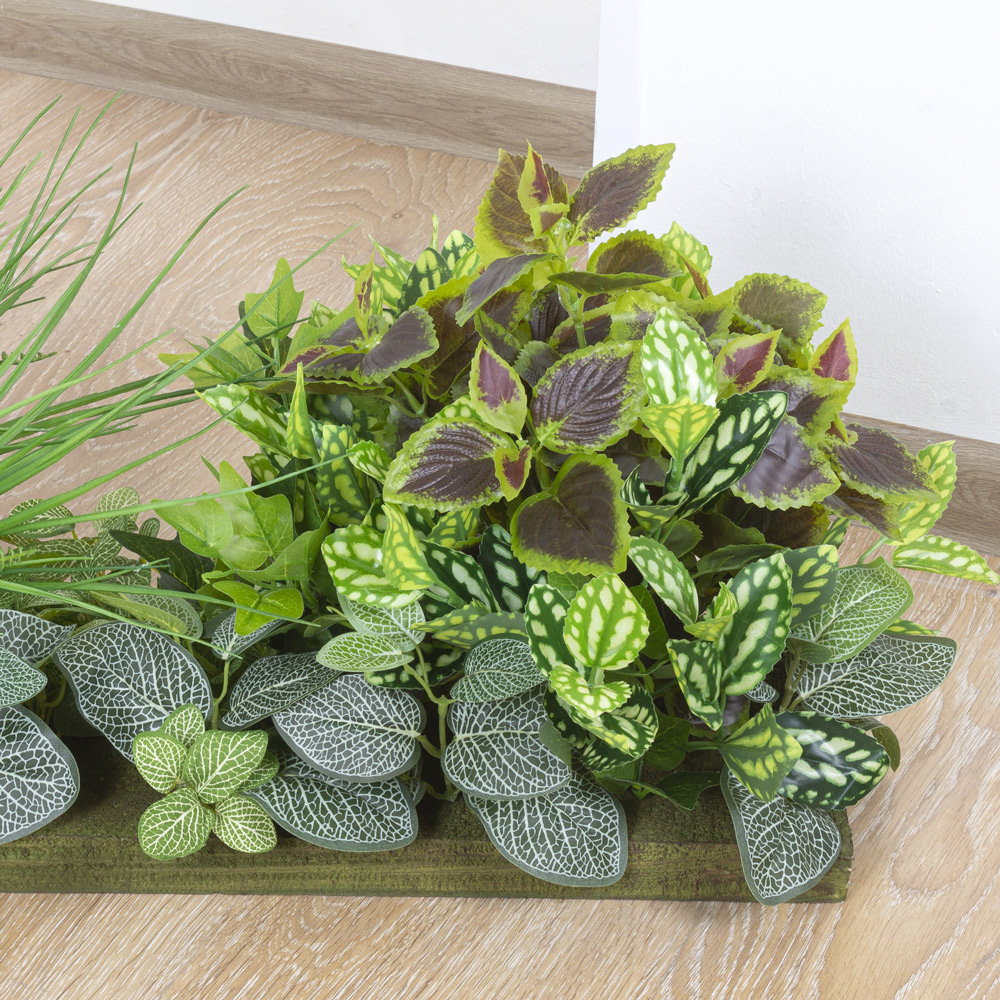 ВМ9/2(з.) Композиция искусственная Зелень микс h30см на вставке 113х18х3см_2