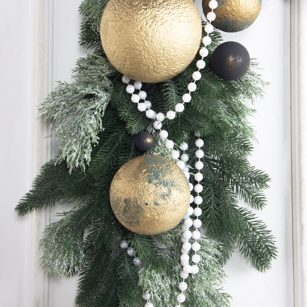 Л182(Пр)(F) Лиана искусственная НГ с белым декором L100см_2