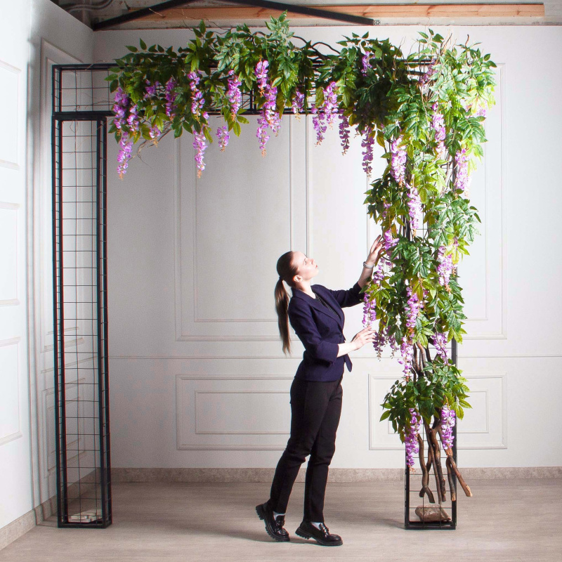 ДЛ163(Пр)(Fix)(F) Декор входной группы с глицинией h270см_1