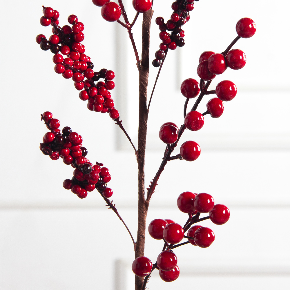 736А/9271-0171(Чп)(F) Ветка с красными ягодами h67см(35+32см) 8 частей_4