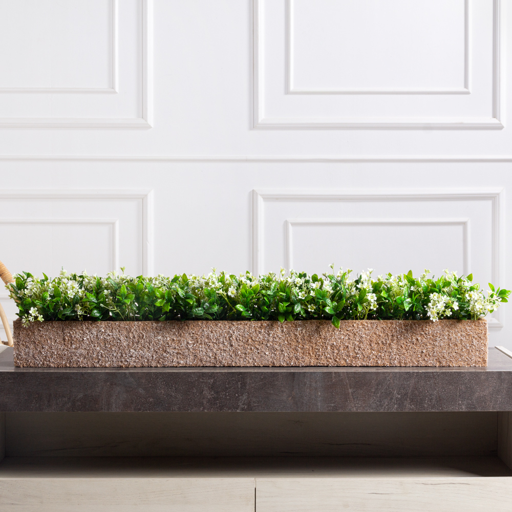 ТД110(з)(F) Композиция искусственная h10.5см  в кокосовом боксе 95,5х9х9см_1