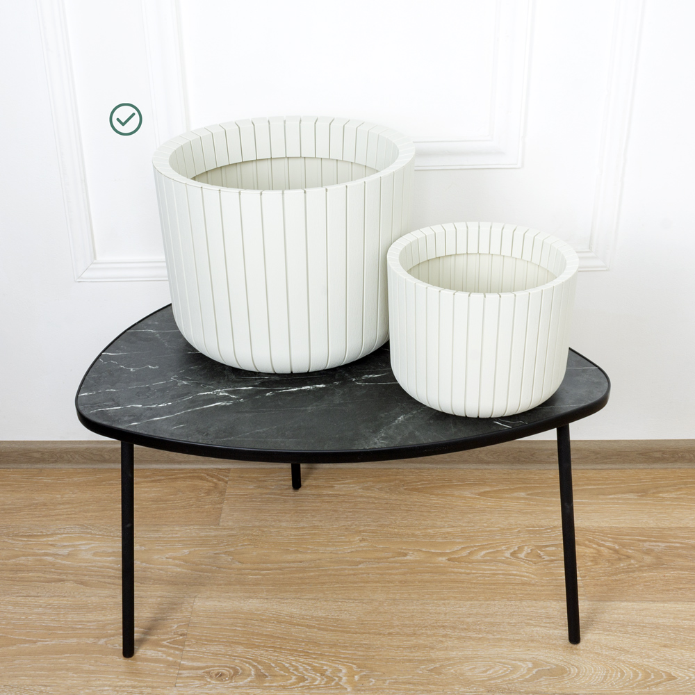 707/К2702/М3040(Fix) Кашпо Шато d38см, h30см, 29л, белое_2