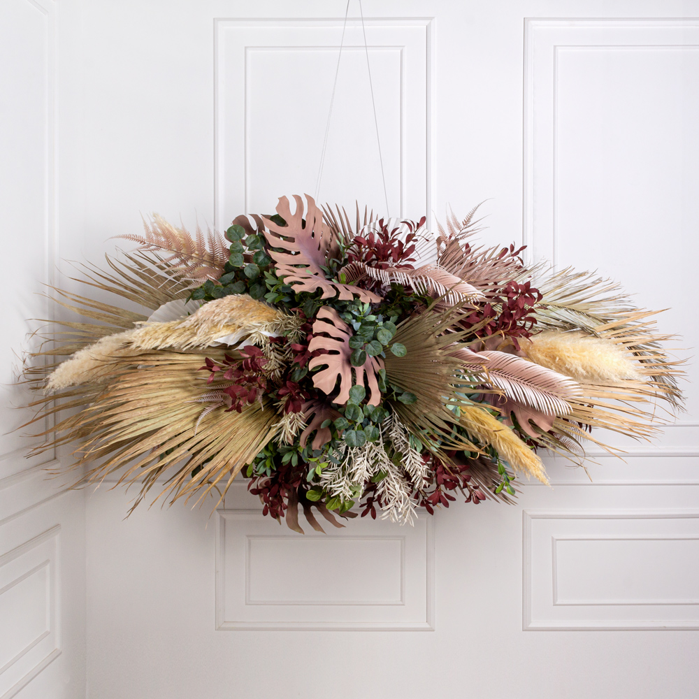 КЗ/47-1(з) Композиция искусственная с сухоцветами 250х130см_1