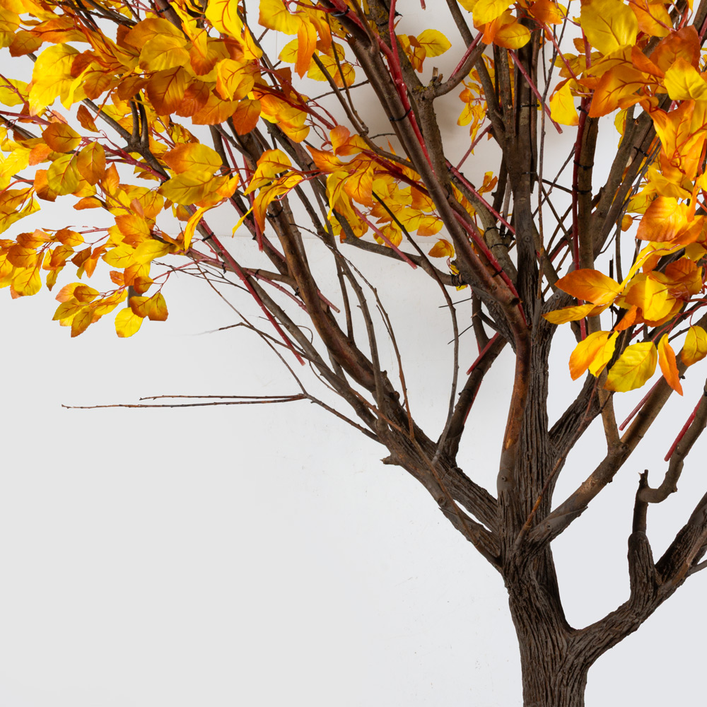 320Гбст/разб/РН/640-1(F) Дерево искусственное интерьерное лиственное h320см d240см, жёлтое_4