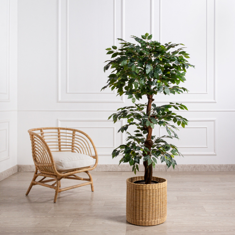 140/Я3/ОС/34(з) Фикус искусственный h140см в кашпо