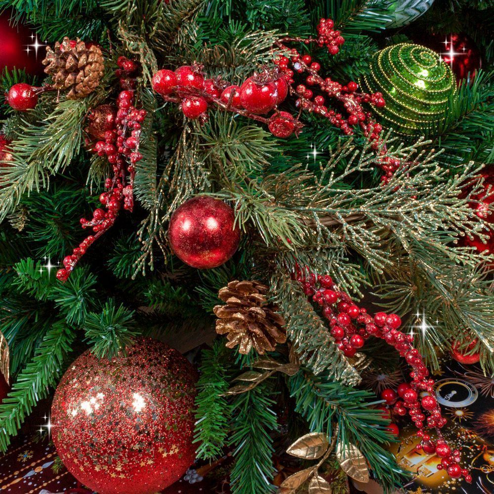 255/476-1(Sale) Ель искусственная с украшениями (разное оформление с двух сторон),  h255_5