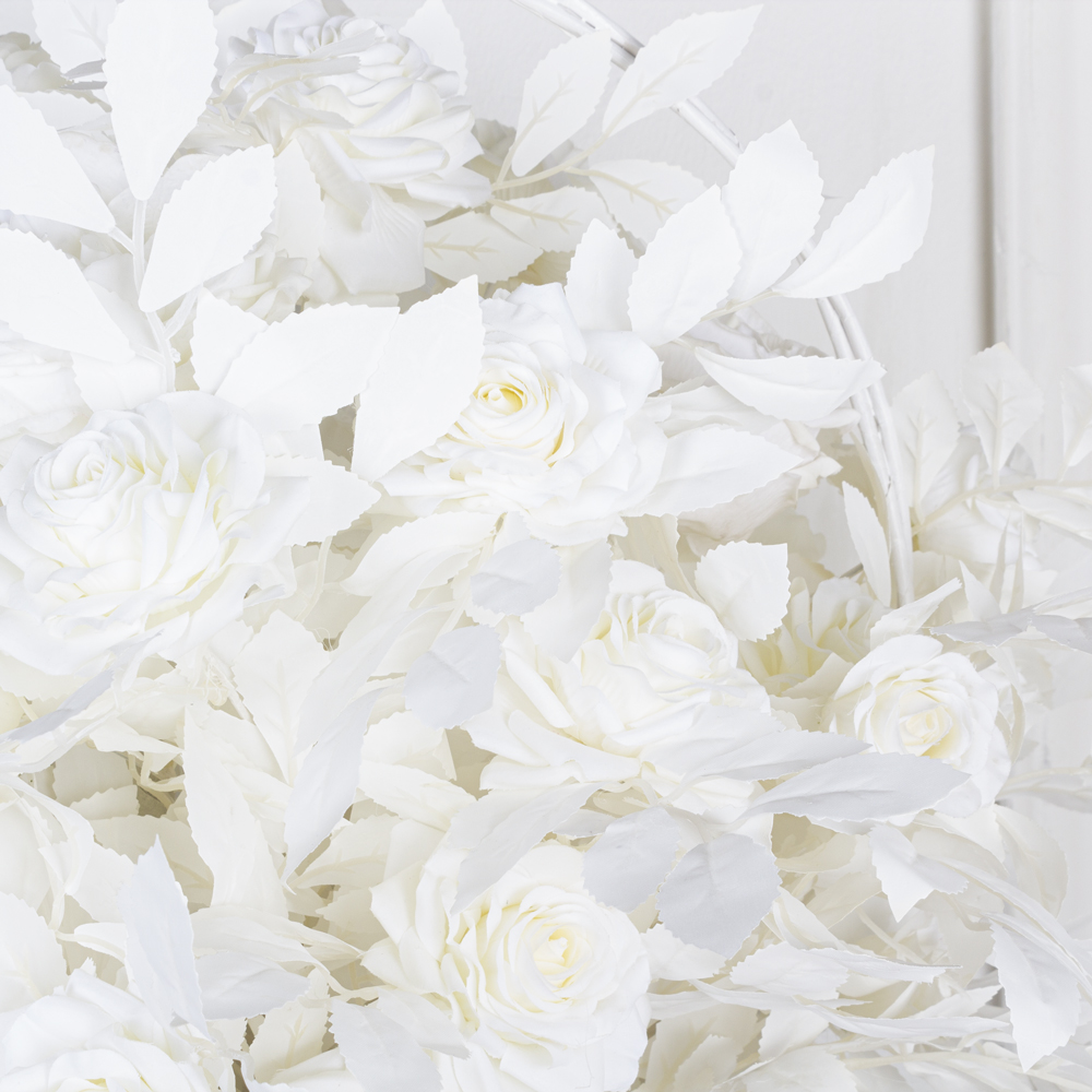 К430/2(з.) Композиция искусственная с розами в корзинке d25хh40см_2