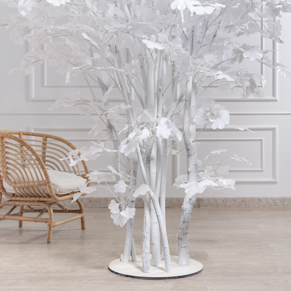 250Разб/РН/176(з)(Пр)(F) Гинкго искусственное разборное h250см, d190см, белое_1