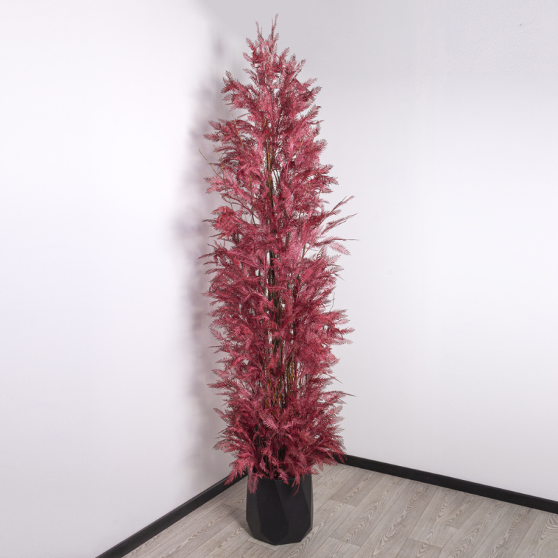 290/РН/488(з.) Альбиция искусственная интерьерная h290см, бордовая