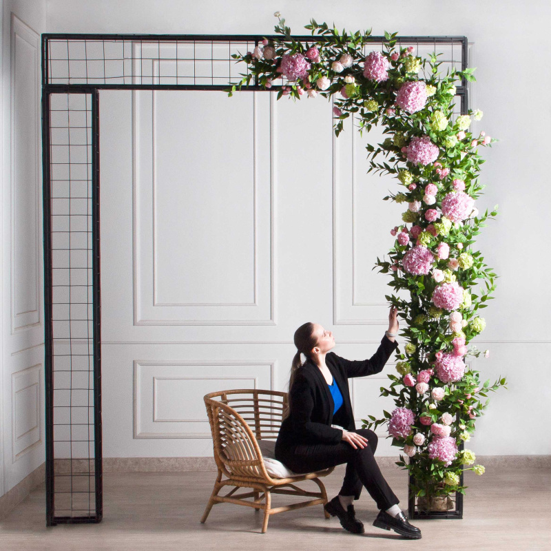 ДЛ166(F) Декор входной группы цветочный h260см (шир 40-60см)_1