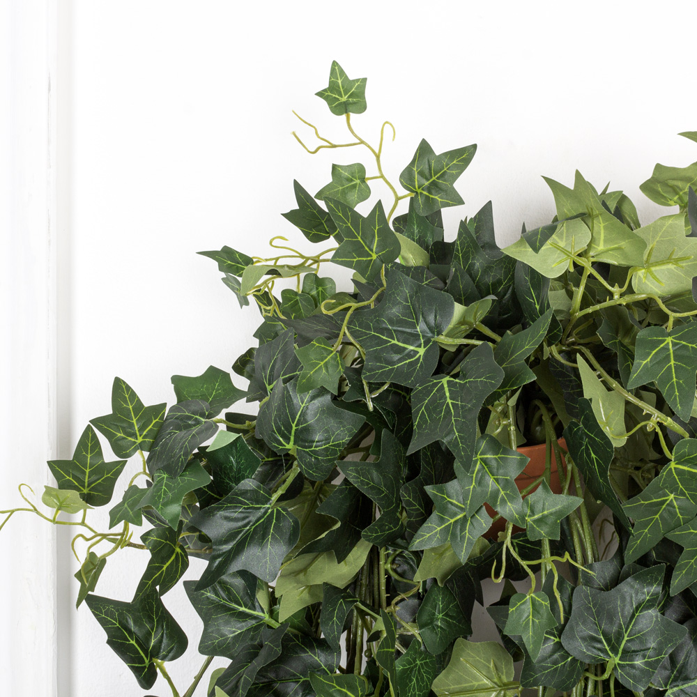 КС78-1(з) Хедера искусственная ампельная в кашпо, зеленая_2