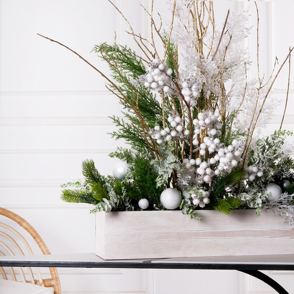 К558(Пр)(F) Композиция искусственная НГ с белыми ягодами на основании_3