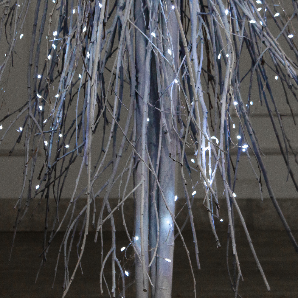 130/РН/СВ03х(Пр)(F) Ель в скандиновском стиле с гирляндой Роса h130см, белая_6