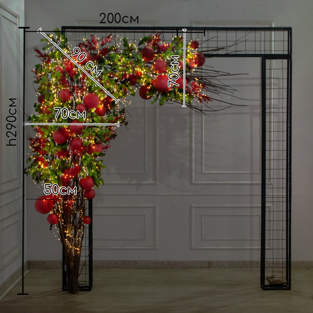 ДЛ185/СВ03т(Пр)(Fix)(F)Декор вход.группы h270см н/прутьях, прист.с гирл.