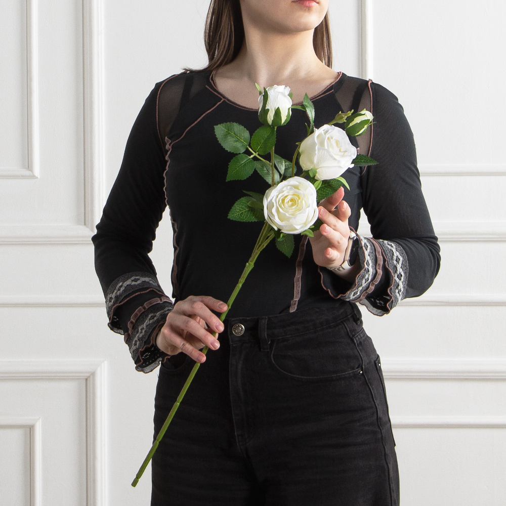 7141А/0108-0360/23(F) Роза искусственная h65см 2головы 2бутона,белая_6