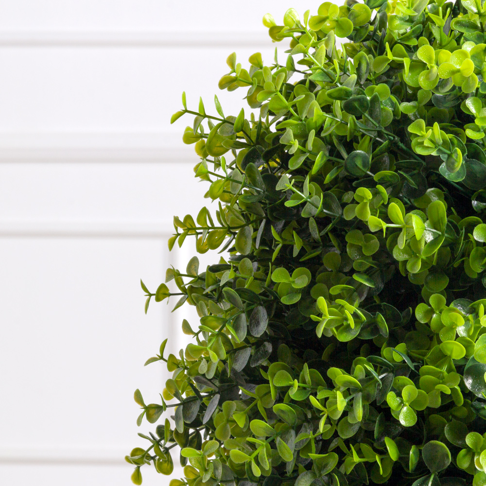 СШ085/228(з)(F) Самшит искусственный шар эвкалипт Элит d50см в кашпо h85см_2