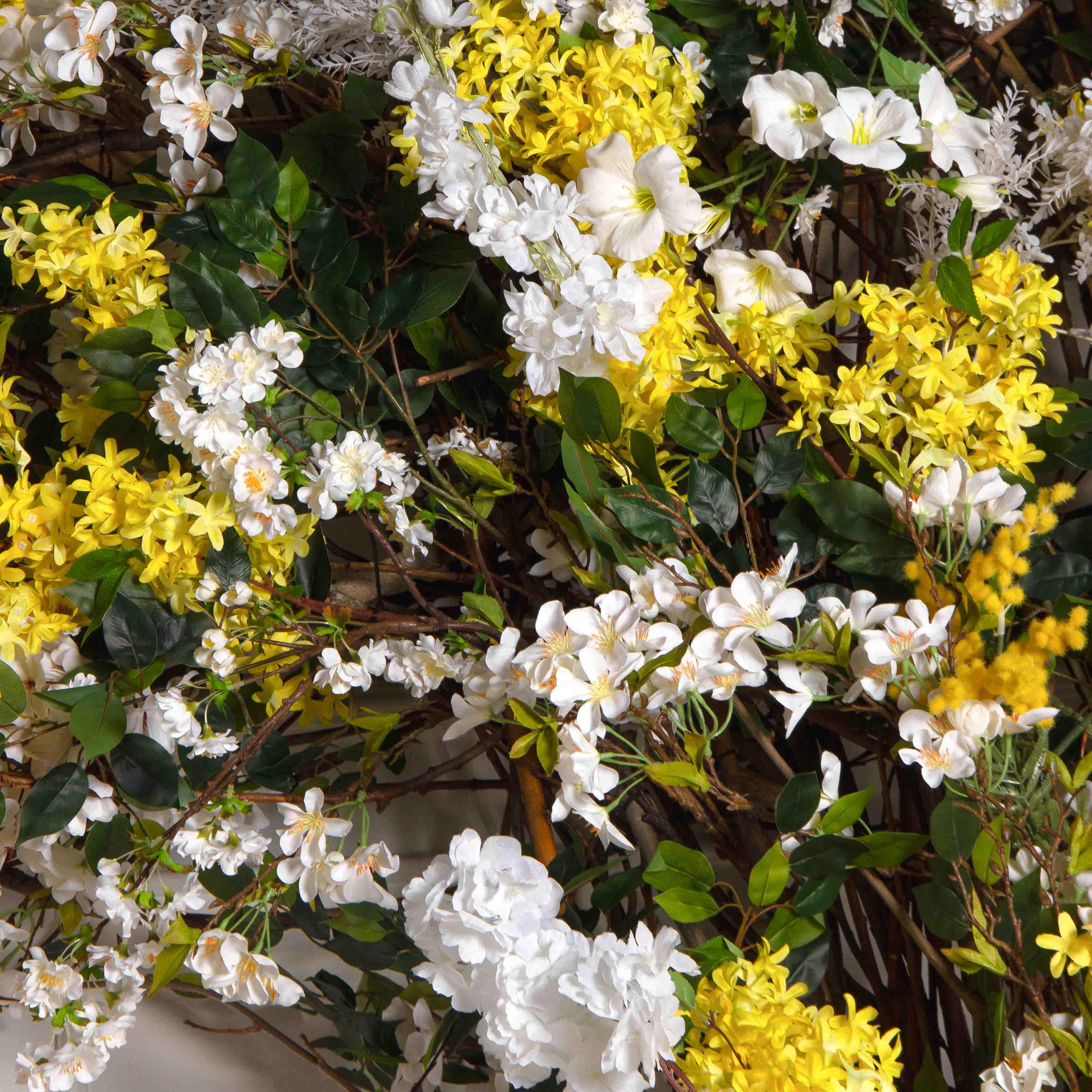 ДЛ159-1(з)(F) Декор входной группы цветочный h 380 см на стволах, пристенный(ширина 140см)_9