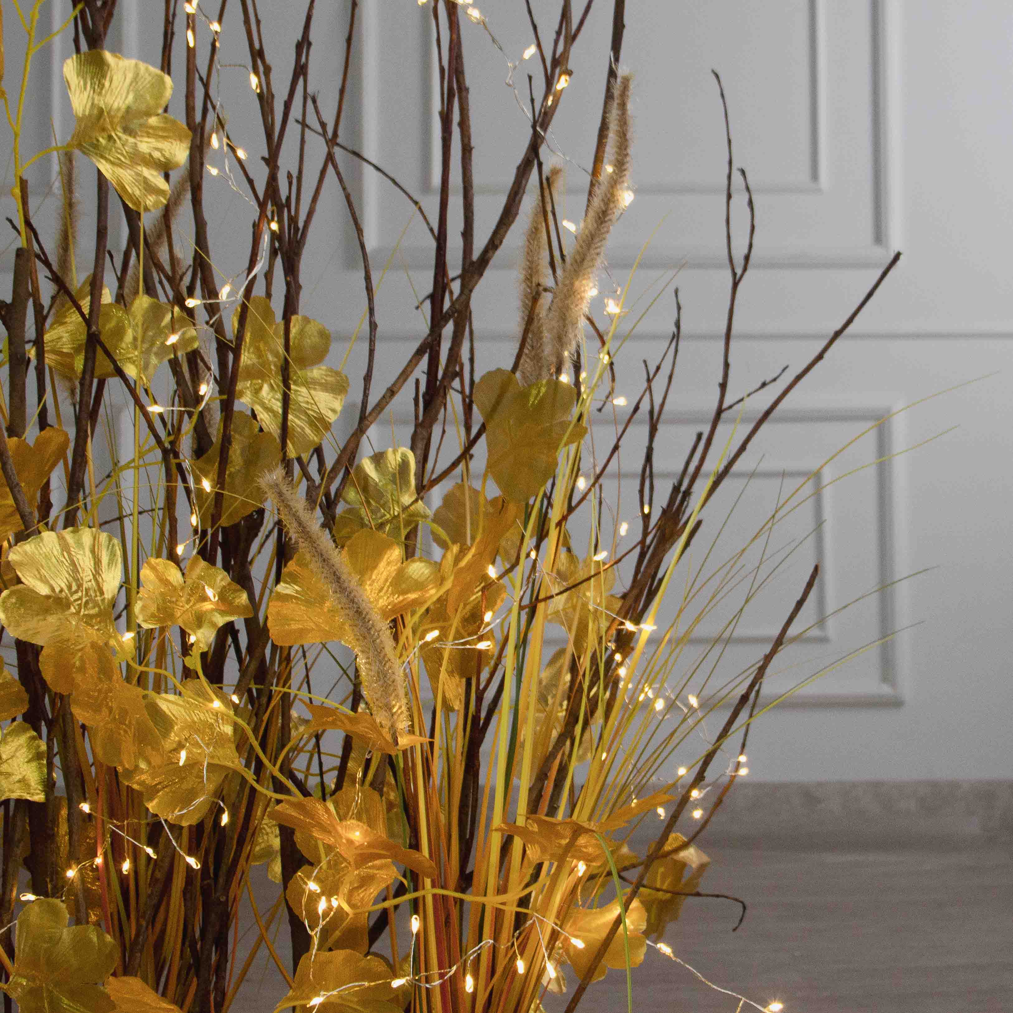 К/СВ03/541(Пр)(F) Композиция искусственная с гинкго на основании, золото_6