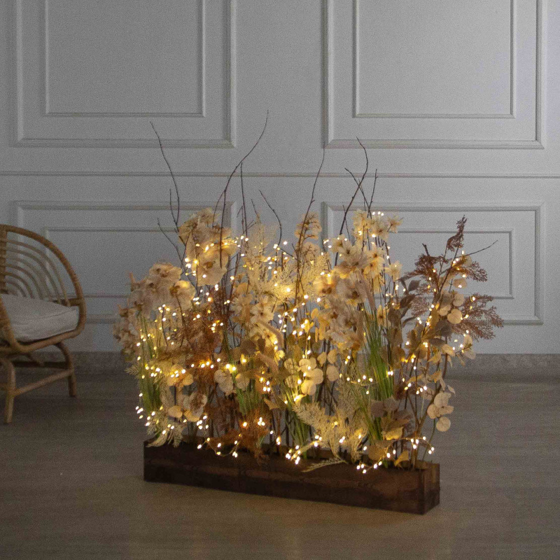 К546/СВ03(Пр)(F) Композиция искусственная на основании с гирляндой 