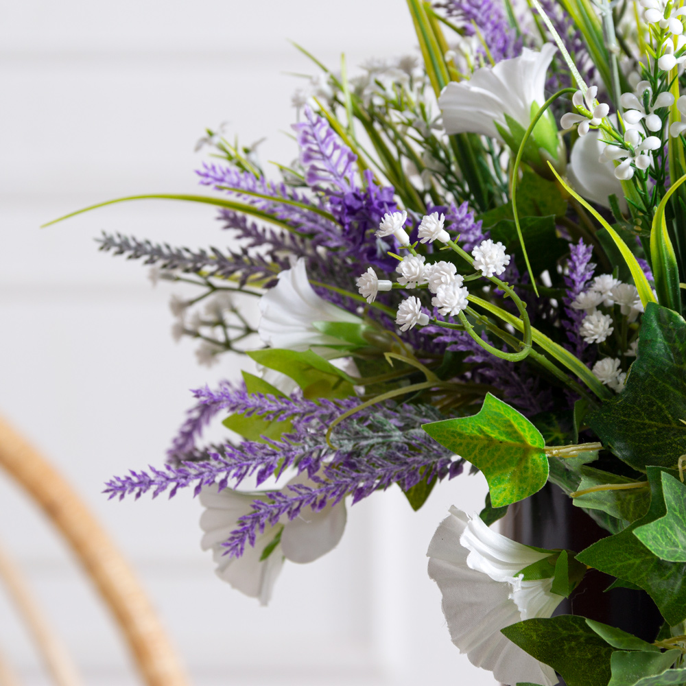 КС/МП46(F) Композиция микс с лавандой h20см на металлической подставке h25см _3