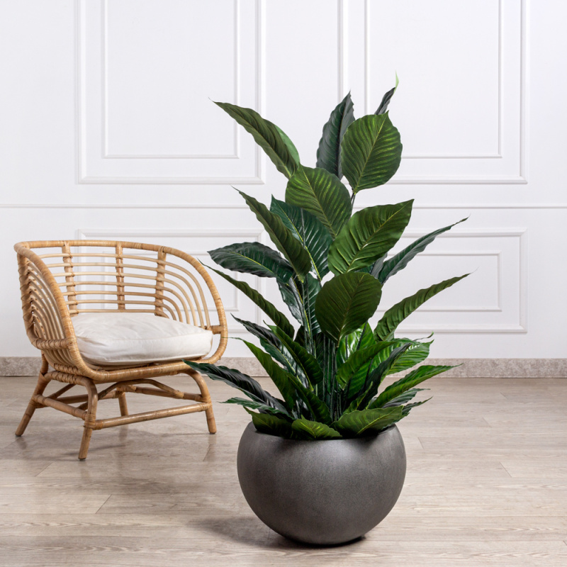 К270/4(з)(F) Спатифиллум искусственный h90см (латекс) в кашпо