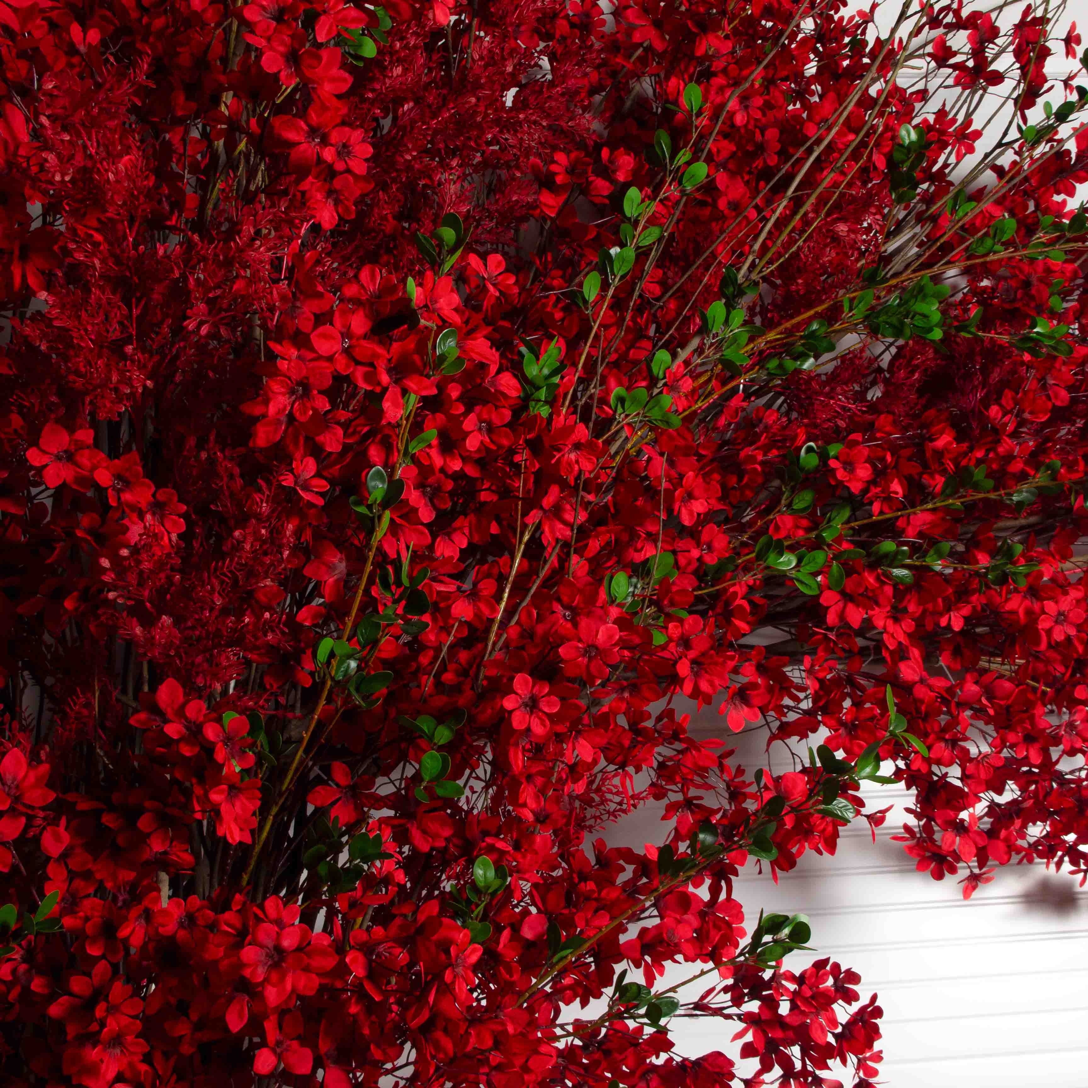 ДЛ157(F) Декор входной группы цветочный h 340 см на стволах, пристенный_3