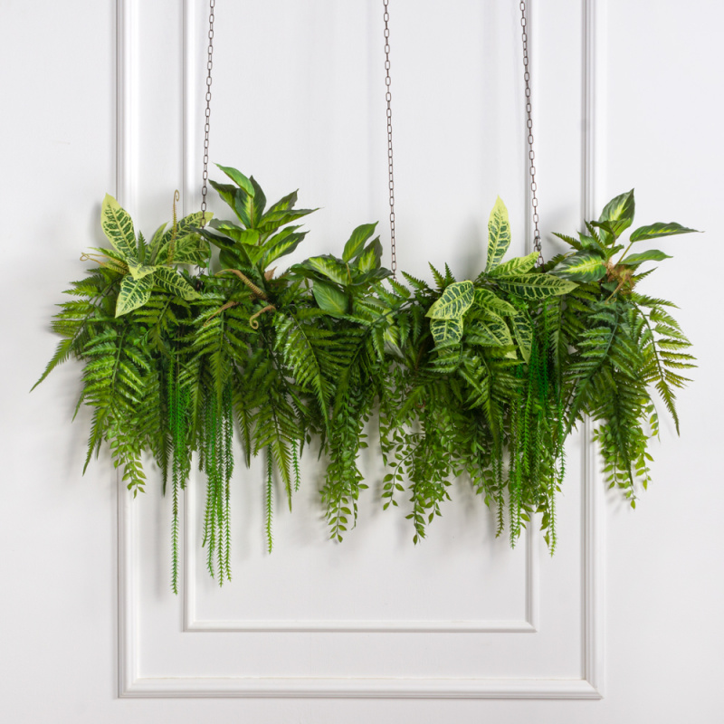 Л129(F) Лиана искусственная с ампельными растениями L100см_3