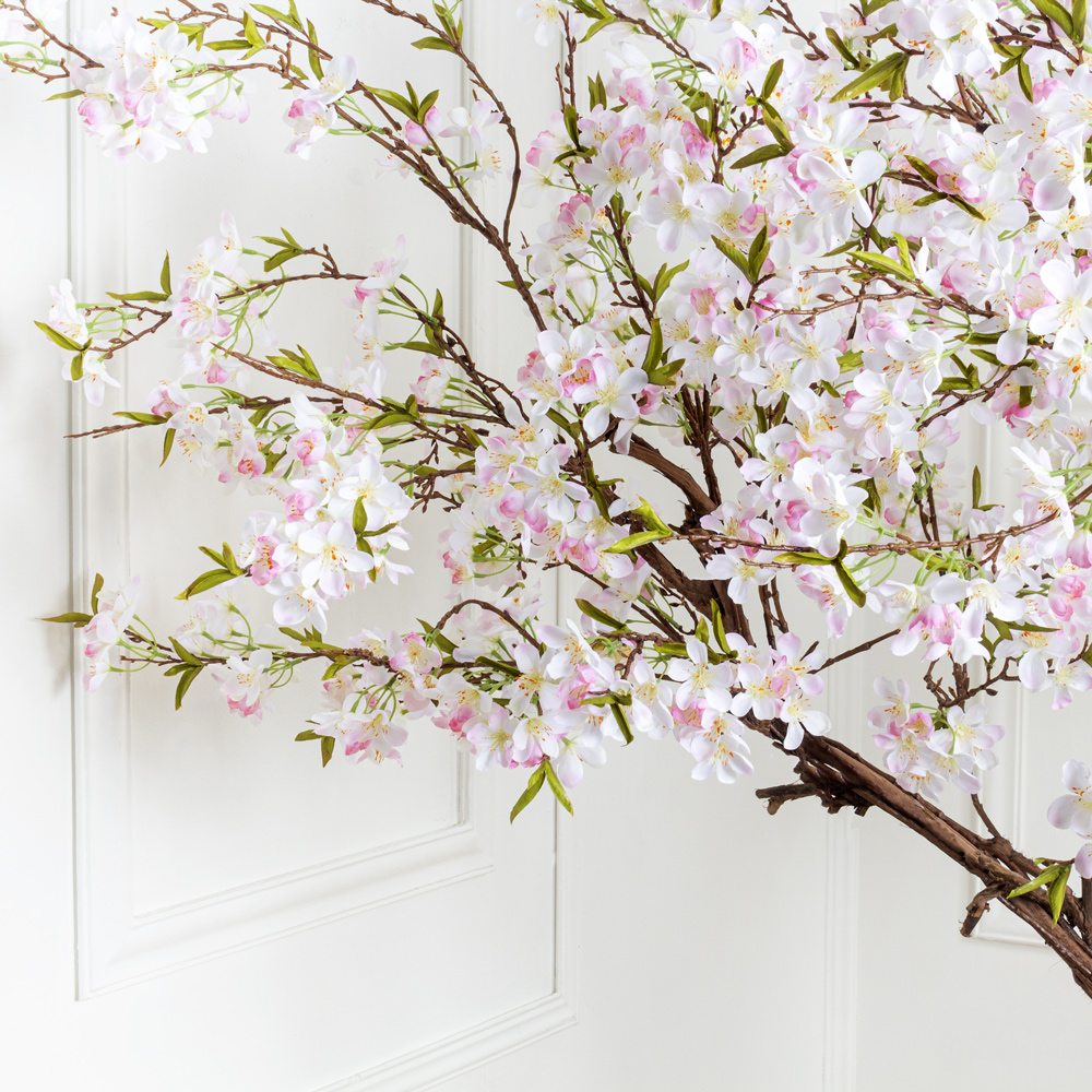 160/ОС/491 Сакура искусственная h160см на основании, бело-розовая_1