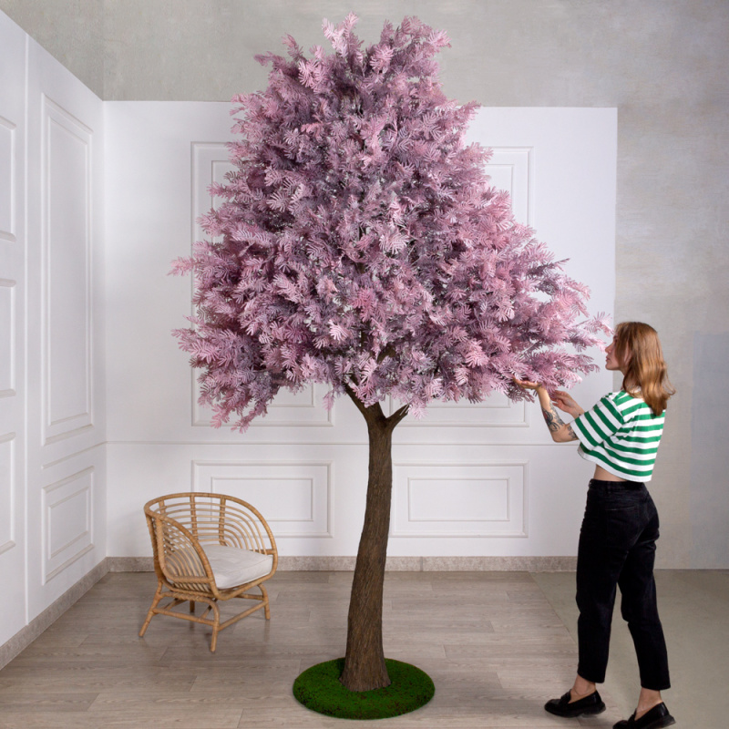 310МЕТ/разб/П/505-1(F) Дерево искусственное интерьерное h310см,пепельно-розовое