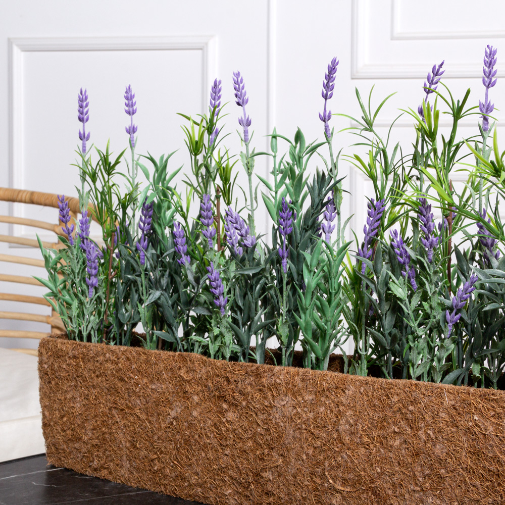 ТД026-4(з)(F) Лаванда искусственная h20см в кокосовом боксе 55,5х7,5хh12см_23