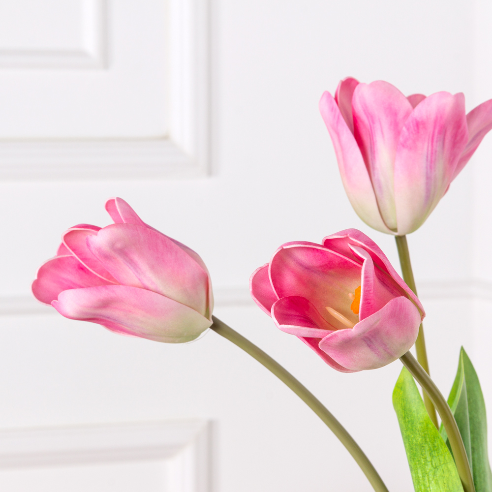 7141А/0471-01/16Р Тюльпан искусственный h70см, бело-сиреневый (латекс)_2