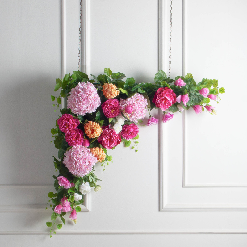 Л162/2(з)(F) Лиана искусственная цветочная L160см, ширина 20см_1