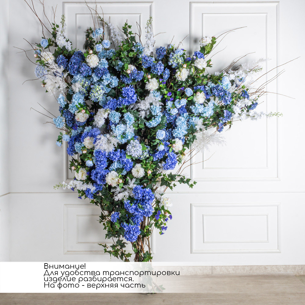 ДЛ159-2(з)(Пр)(Fix)(F) Декор входной группы цветочный h390 Lсм на стволах, пристенный_5