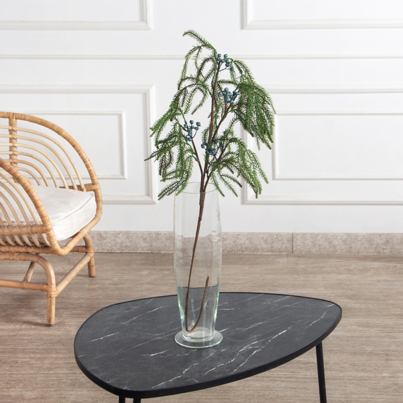 736А/9271-0154(F) Ветка еловая с ягодами h108см(61+47см) 4ветки_1