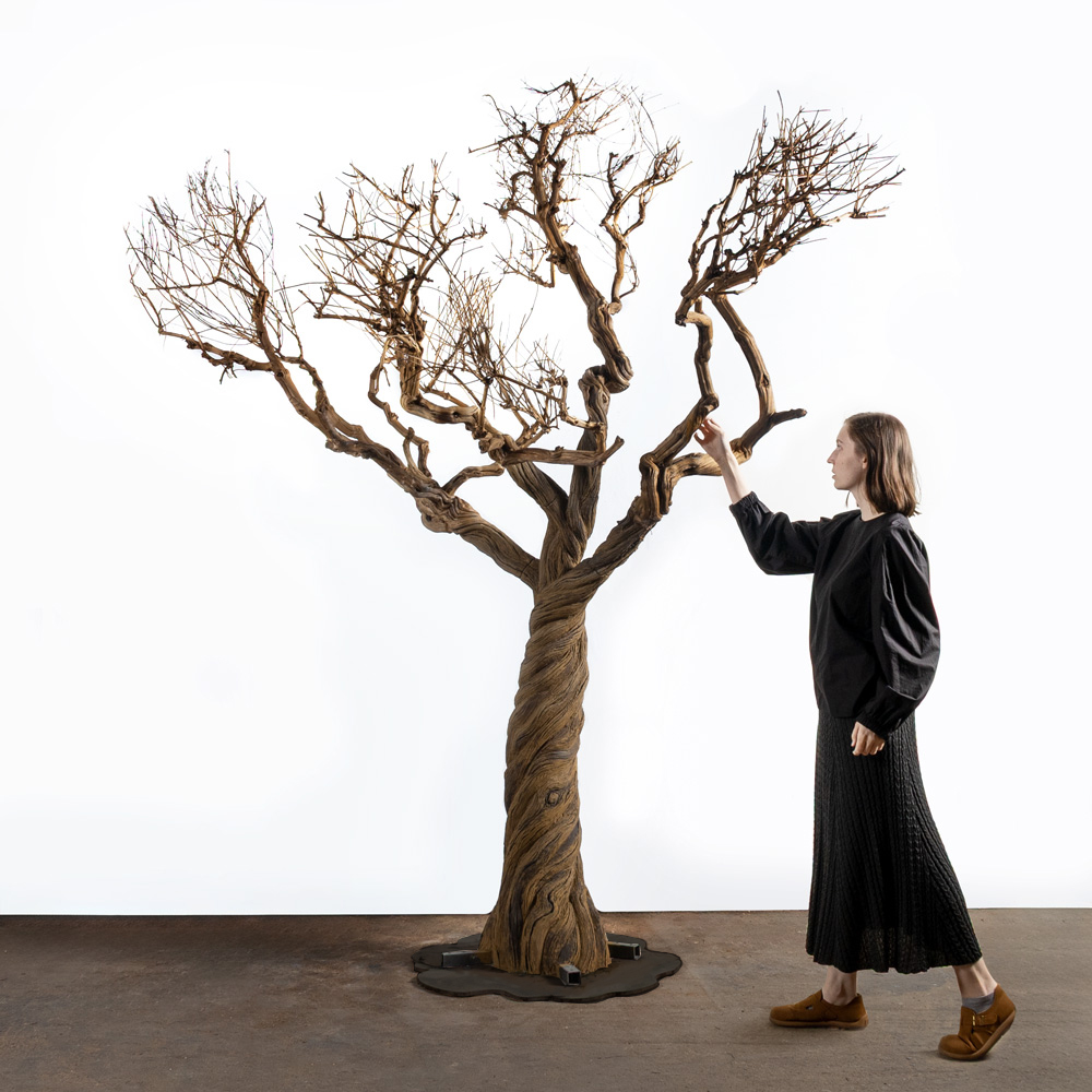 270ГБст/разб/АСС/ДЗх4(F) Дерево интерьерное разборное h270см, на витом стволе_2