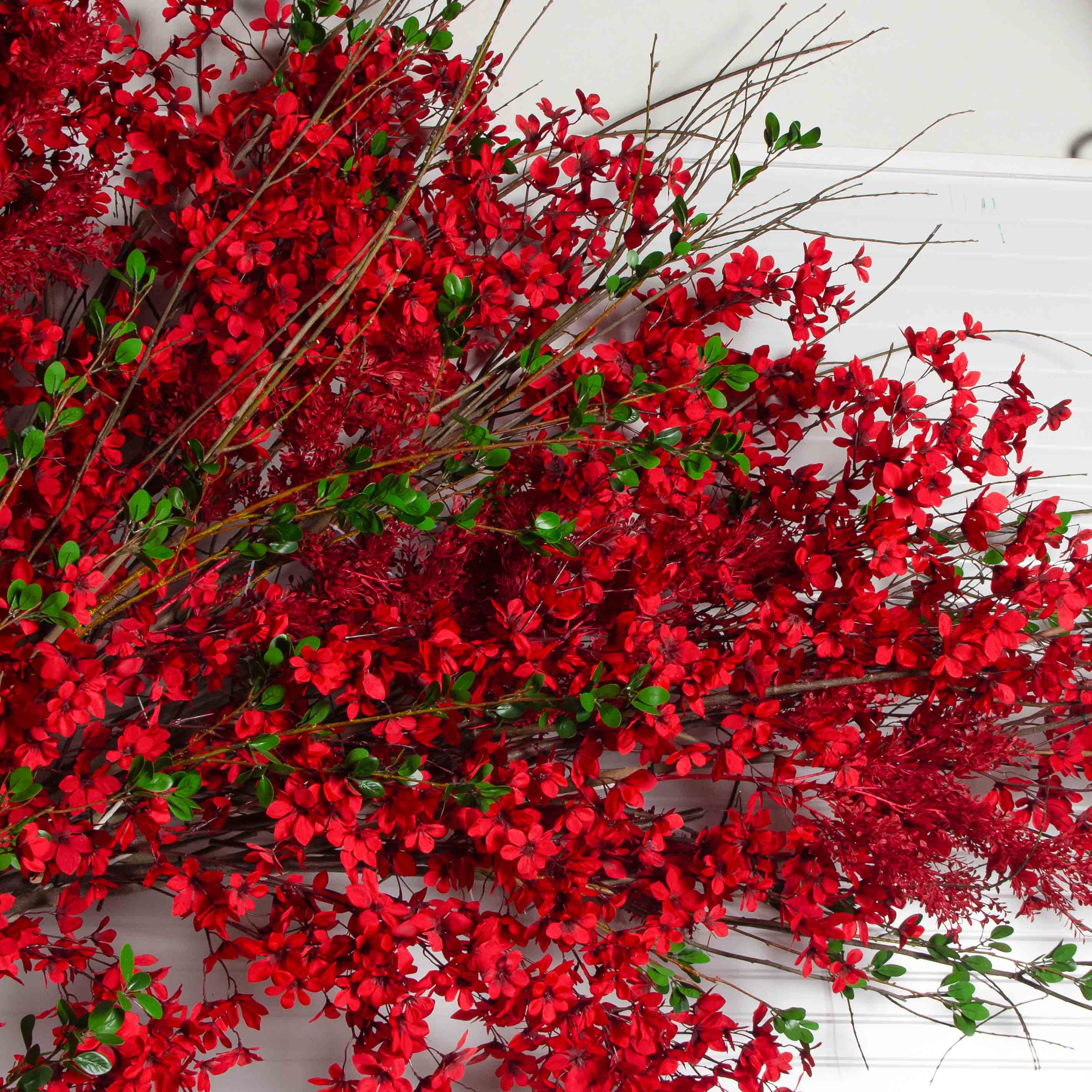 ДЛ157(F) Декор входной группы цветочный h 340 см на стволах, пристенный_5