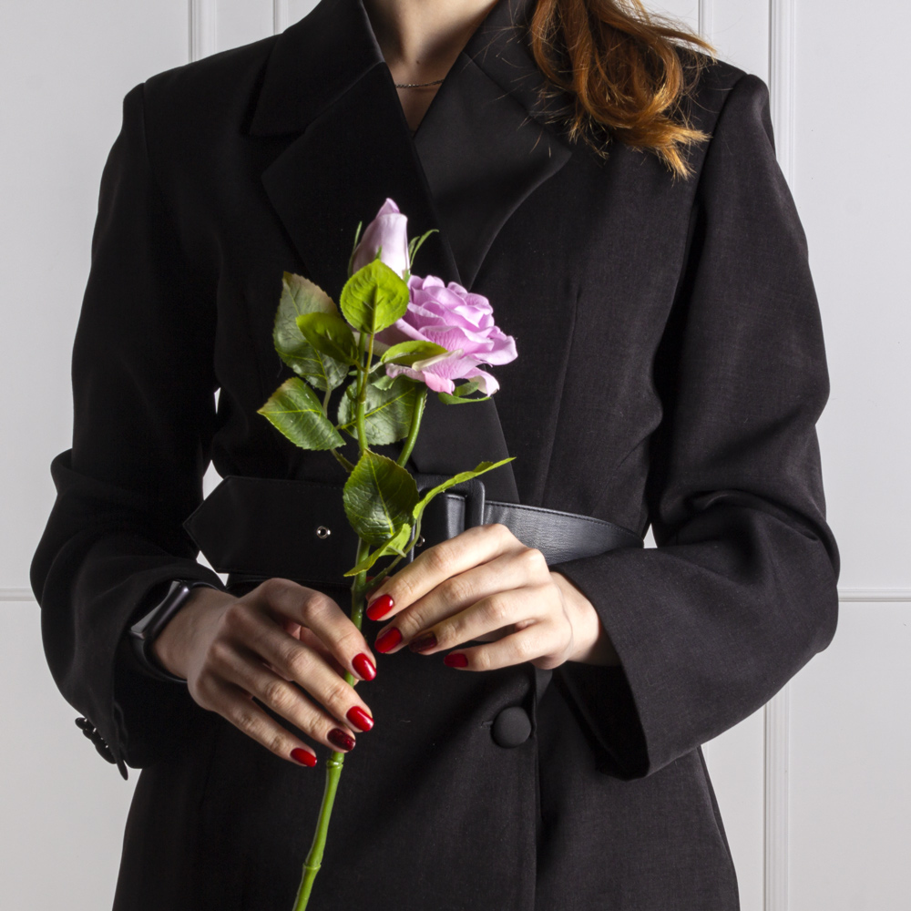 7141А/0443-18/8Р Роза искусственная 1 голова d9см, 1 бутон, h53см, сиреневая (латекс)_4