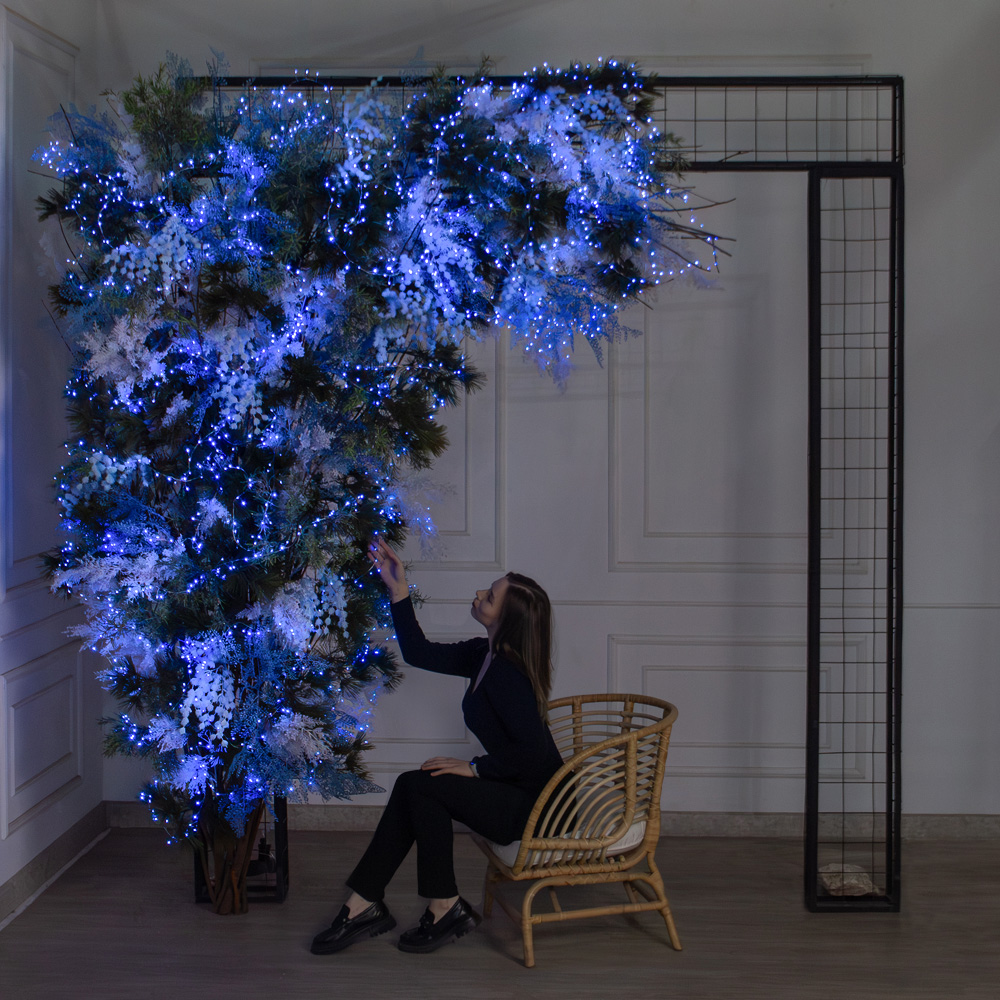 ДЛ187/СВ03с(Пр)(Fix)(F)Декор вход.группы h290см н/прутьях, прист.с гирляндой 