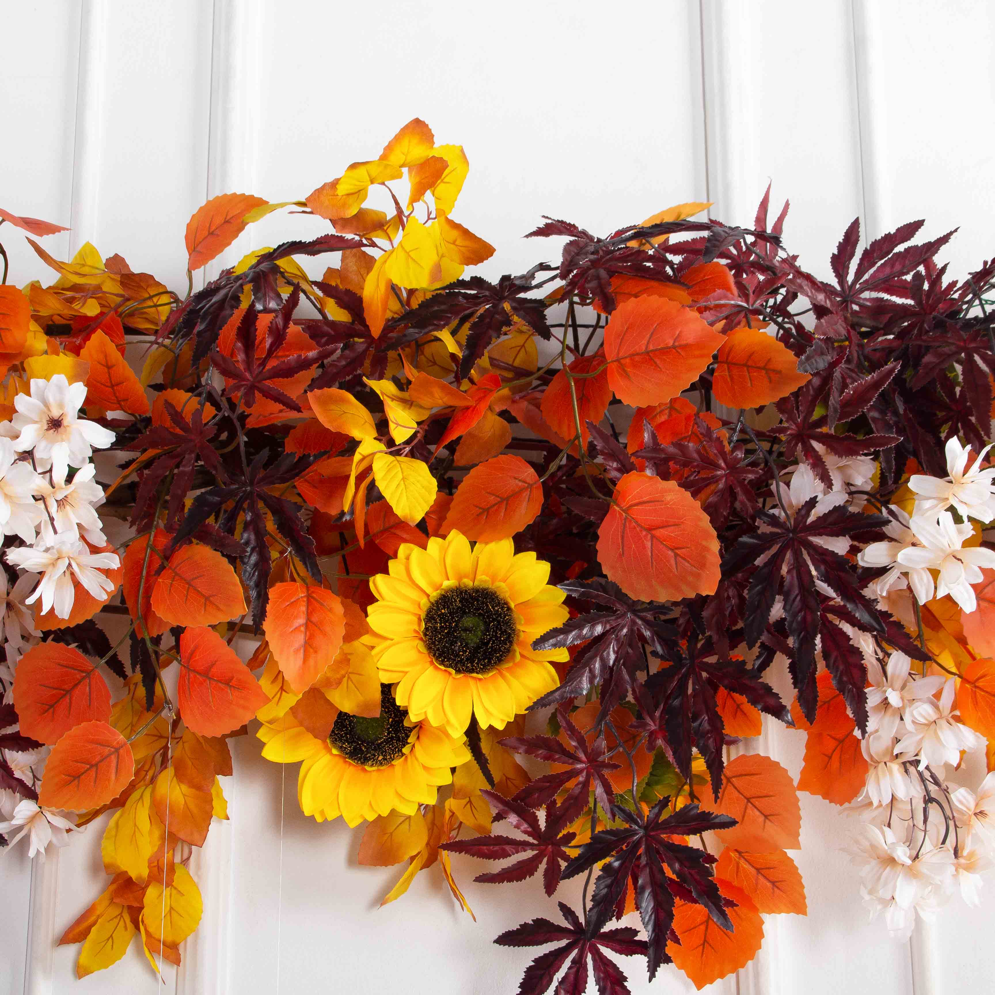 Л171(Пр)(F) Лиана искусственная с подсолнухами L100см_3