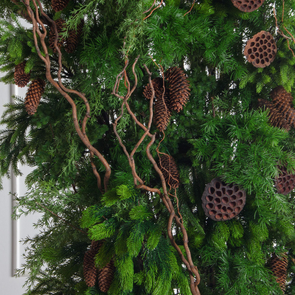 ДЛ184(Пр)(Fix)(F) Декор входной группы хвойный с декором h290см на прутьях,пристенный_5