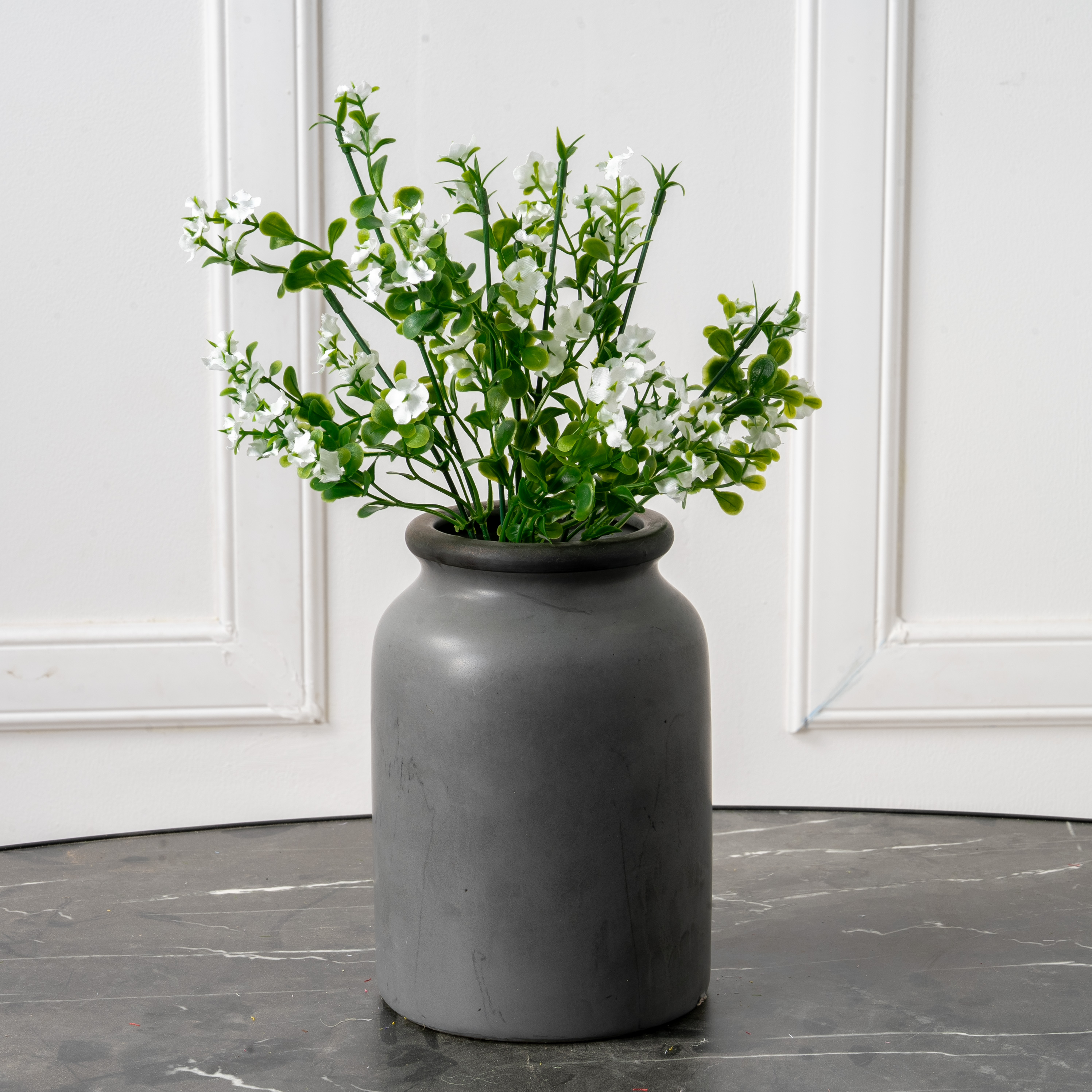 7143/0016-5 Самшит искусственный цветущий 7 частей, h35см (микс)_3