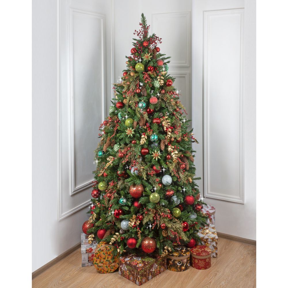 255/476-1(Sale) Ель искусственная с украшениями (разное оформление с двух сторон),  h255_4