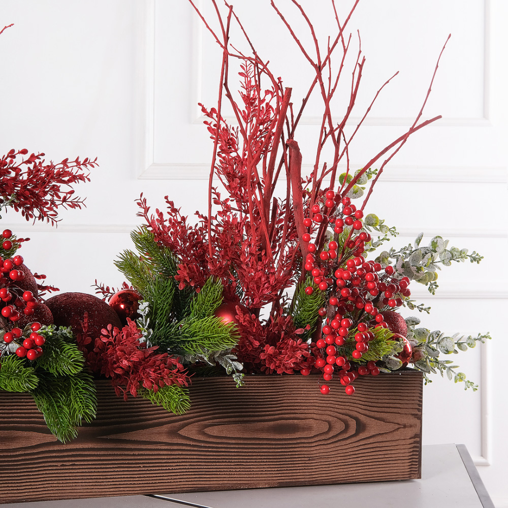 К557(Пр)(F) Композиция искусственная НГ бордово-красная на основании_6