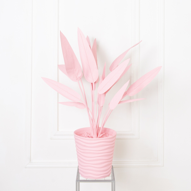 К75*3-2(Promo) Стрелиция куст (розовая) h75см (силикон) в интерьерном кашпо d17см_4