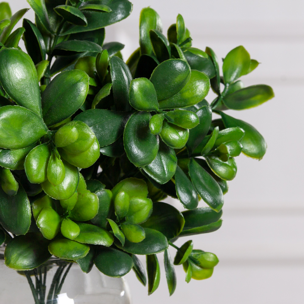 7143/0381-11/9Т(F) Толстянка искусственная куст 5 частей h33см темно-зеленый_1