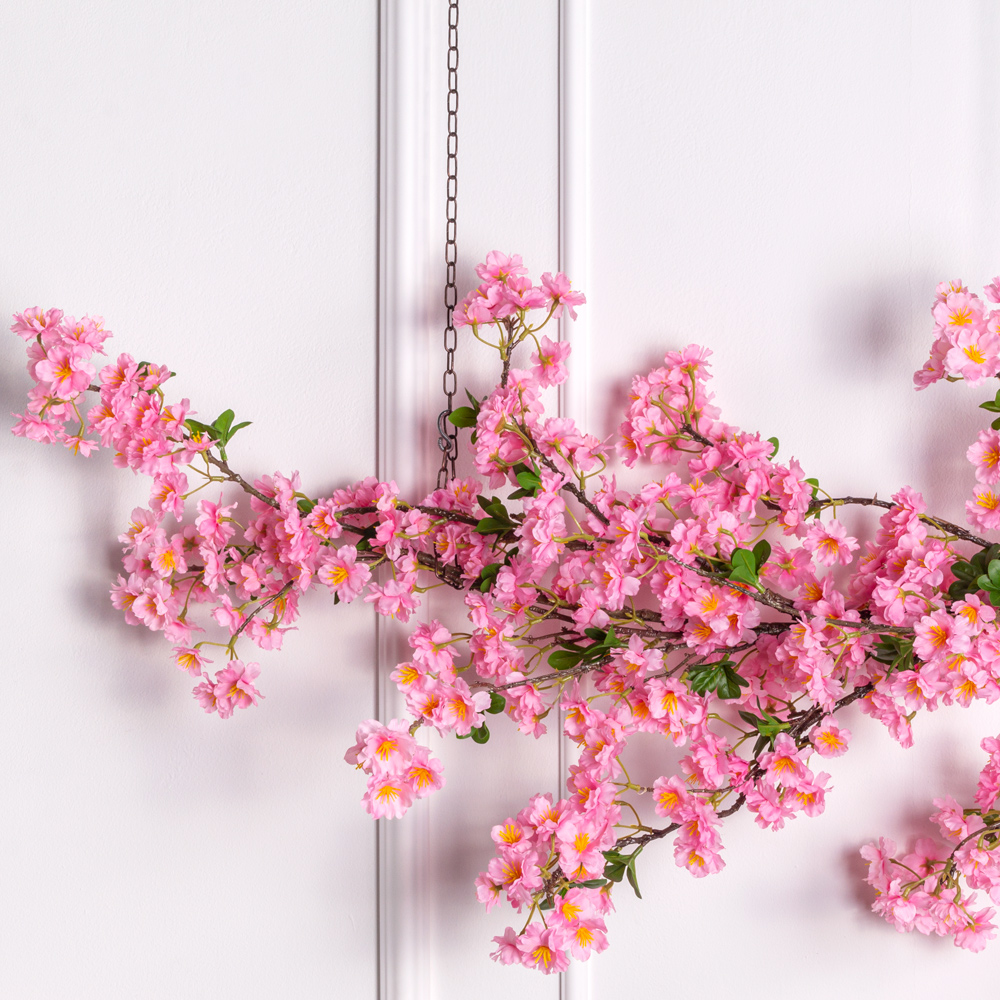 Л711(Пр) Лиана искусственная с Сакурой L100см, розовая_1