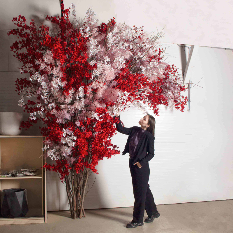 ДЛ158(F) Декор входной группы цветочный h 320 см на стволах, пристенный