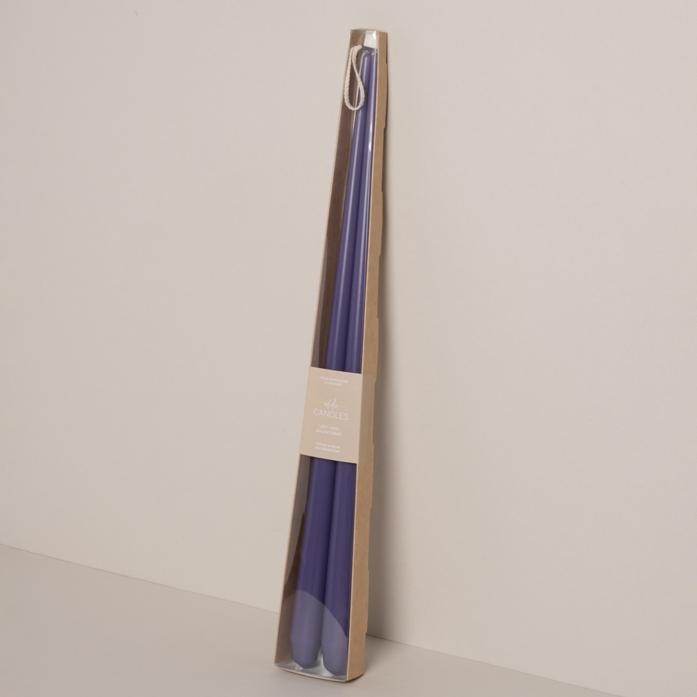 СК42-26(Fix)(F) Свеча коническая 42см Оттенок №26 (фиолетовый) 2шт/уп_1